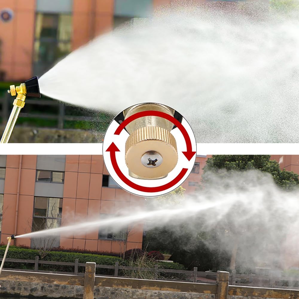 Hodaqe Water Spray Nozzle, Pressure Washer Nozzle, Heavy-Duty Brass With Windproof Cap, 2 Spray Modes Adjustable, Suitable For Agriculture, Garden, Grass Sprinkling, Car or Window Wash - 1pc - Image 3 thumbnail