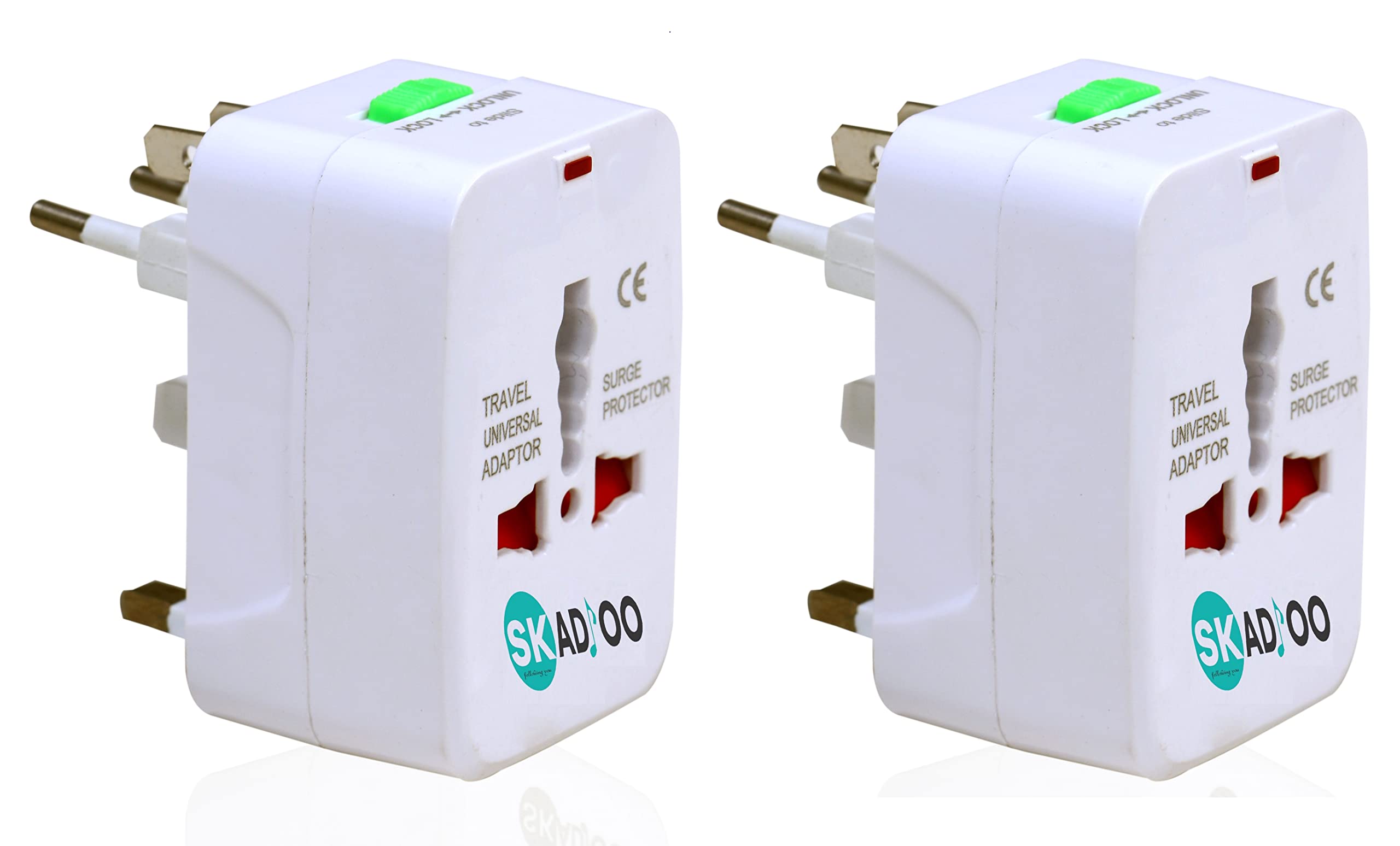 SKADIOO 2 Pieces Universal Travel Adapter, Adapter, Travel Adapter, Universal Adapter, Adapter Charger, International Adapter All in one Adapter Plug for Phone, Laptop, Camera, 2 Piece, White (B0BTVTT1H7) Amazon Price History, Amazon Price Tracker