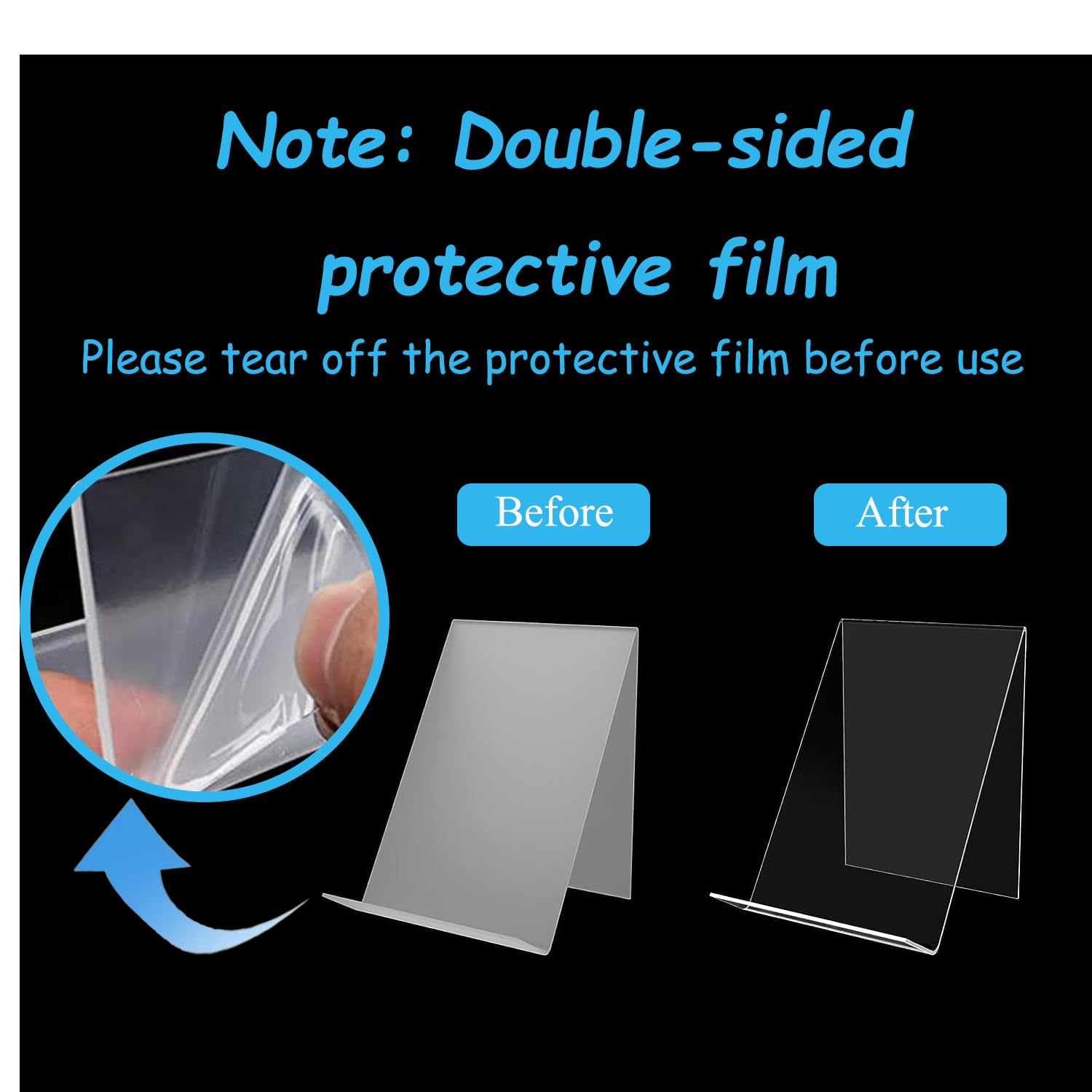 Supporto Per Libri In Acrilico Trasparente 10 Pezzi - Espositore Per Menu, Libri O Poster (10x11,5x13 Cm)