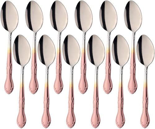 Miniatura 112 de Juego de 12 cucharas de café, mini cucharas de café, cucharas de espresso de acero inoxidable, cucharas pequeñas para postre, té, aperitivo, 4.6