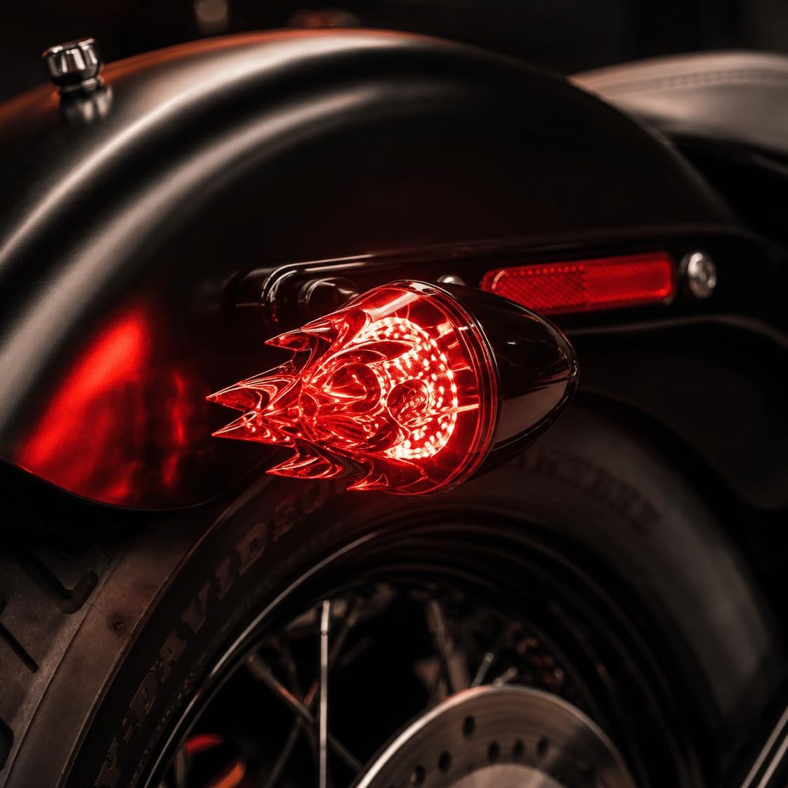 Eagle Lights INFERNO LED Turn Signal with Flame Lens for Harley-Davidson® Motorcycles (1157 – Rear Running, Brake & Turn Signals)