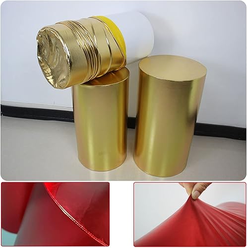 Miniatura 4 de EFELIM Cubiertas redondas de pedestal de estilo metálico, cubierta de cilindro de zócalo, cubiertas de soporte de pedestal de exhibición para fiesta