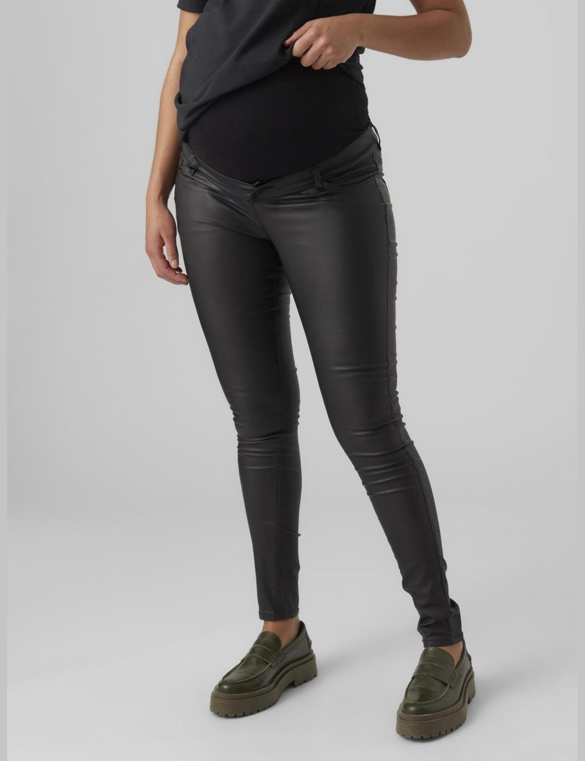 MAMALICIOUS Vmmseven Ss Smooth Coated Pants Noos - Spodnie Kobiety