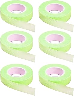 6 Rolls Eyelash Tape, Adhesive Fabric Eyelash Extension Tape, Breathable Micropore Fabric Tape for Eyelash Extension Supplies,9 m/10 Yard Each Roll (Green)