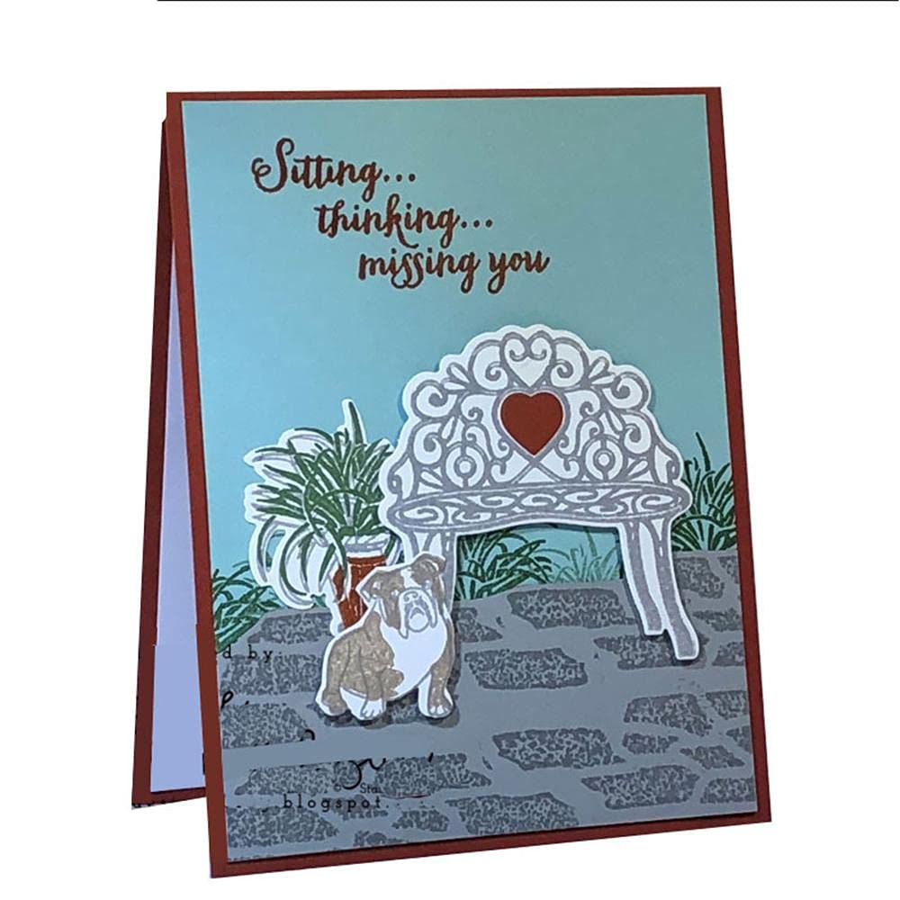 Set Fustelle Metalliche E Timbri In Silicone Per Scrapbooking "I Woof You" - Sagome Per Biglietti E Decorazioni Fai Da Te