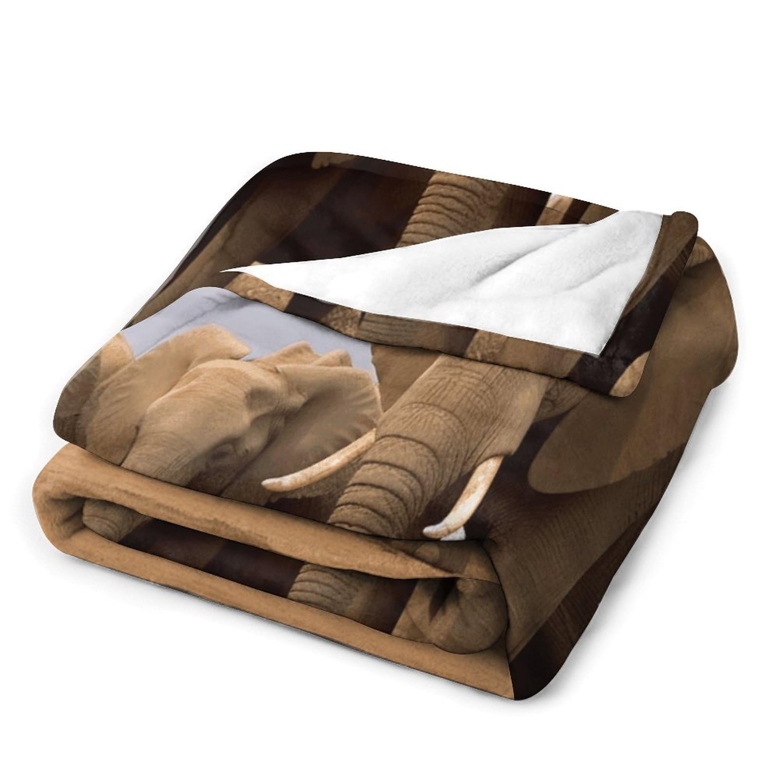 Plaid éléphant en peluche pour une ambiance douce de lit