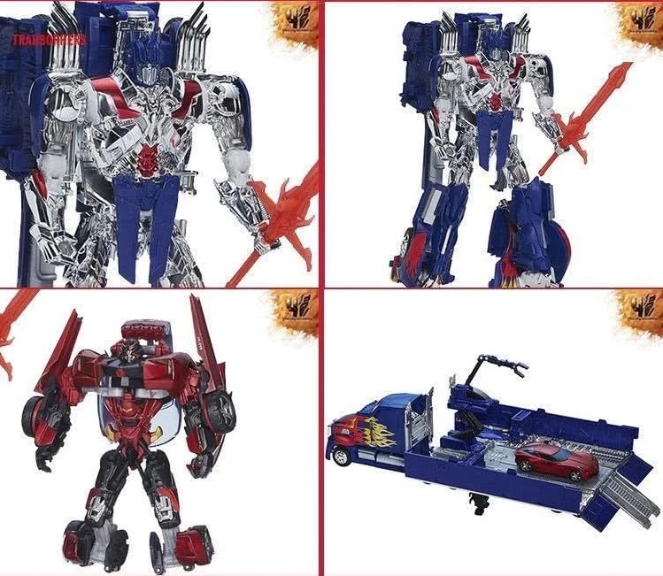 Image of Toys Uncle Figure (Transformer Platinum Edition Optimus Prime with Trailer & Sideswipe)
