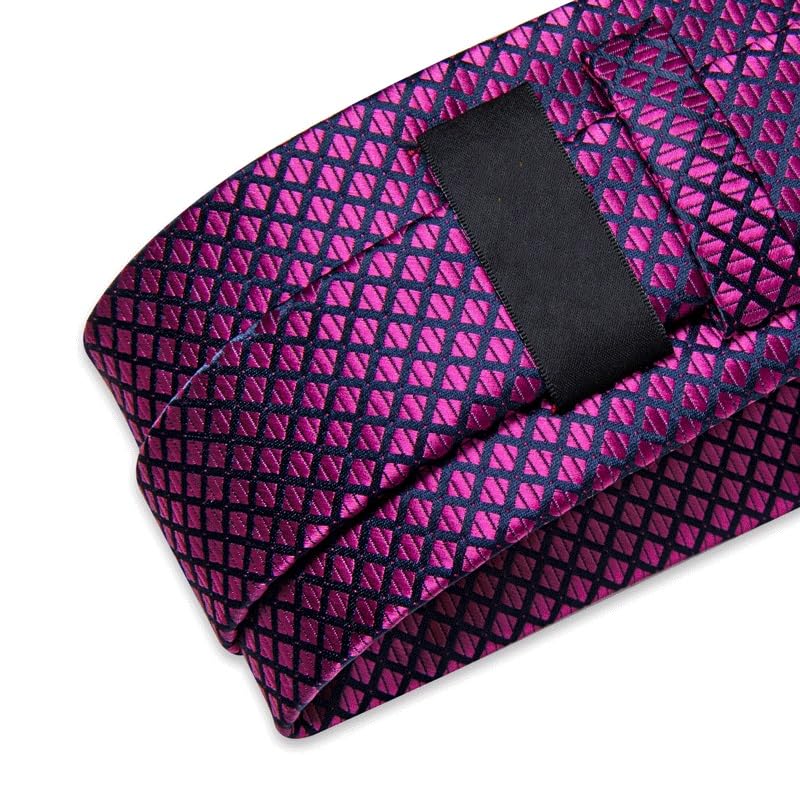 Corbata de seda de 8 cm para hombre con set de accesorios miniatura 6
