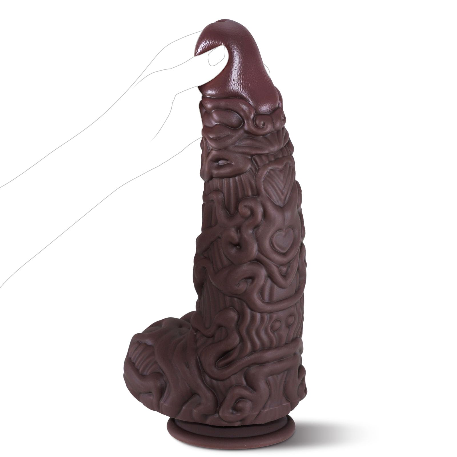 12.4 Inch Huge Monster Dildo, 2.5'' Diameter Giant Fantasy Dildos