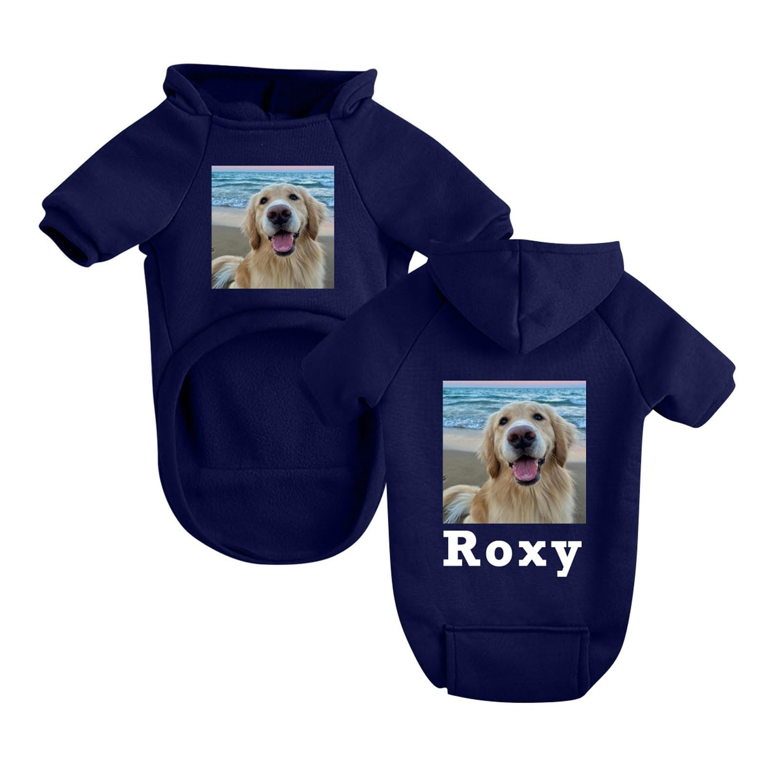 Custom Dog Hoodie with Name Photo,Custom Puppy Kitten Hoodie Sweatshirt Cute Pet Cat Winter Outfits Clothes