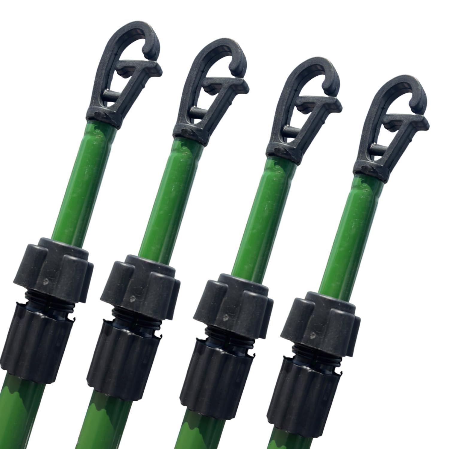 Novostyl Green 2.2 Meter Telescopic Washing Line Prop Pole Clothesline Heavy Duty Garden Dry Clothes Drying Airer Support Poles Galvanised Laundry Outdoor Washing Lines Poles Extenedable To 2.2M (4)