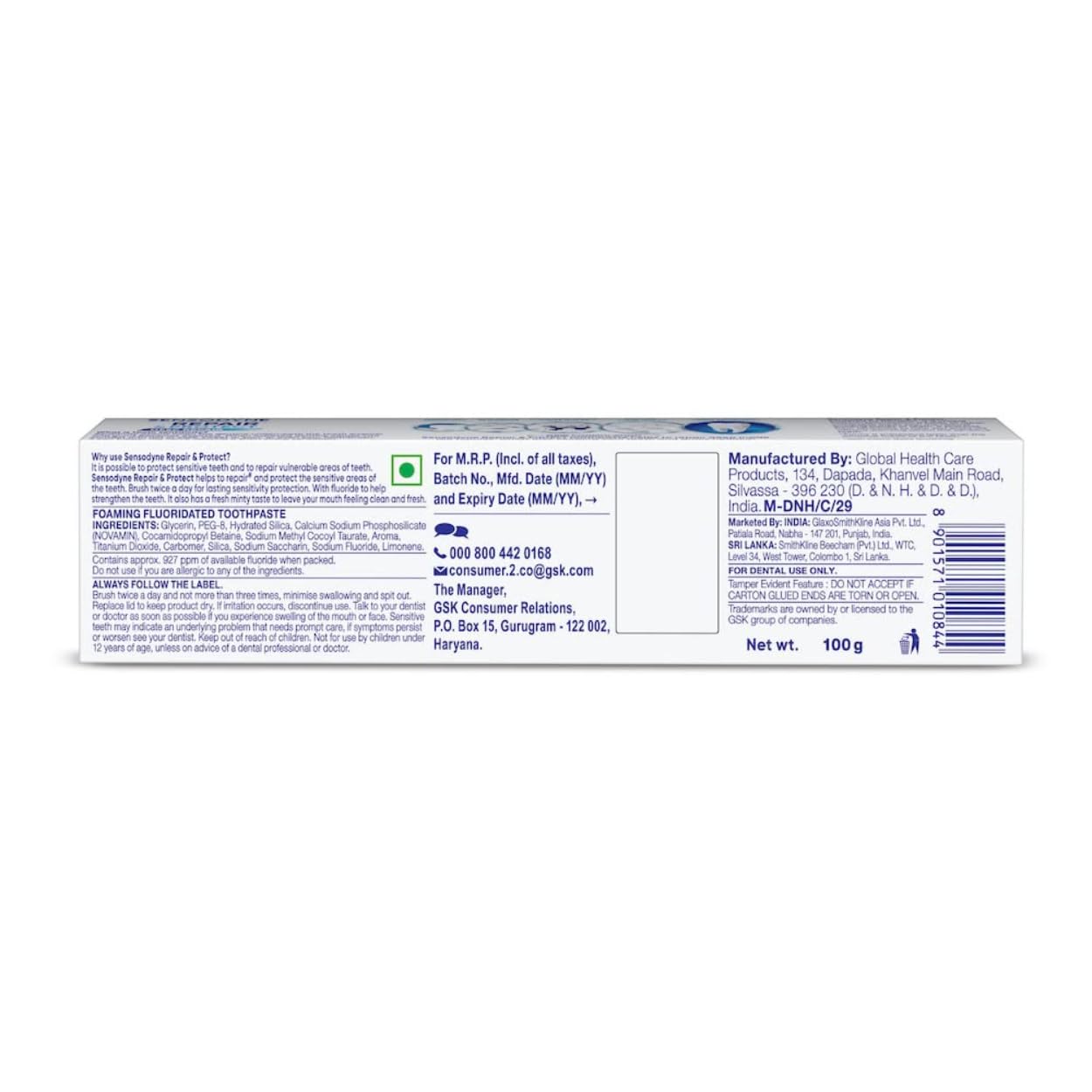 Sensodyne Repair & Protect - 100g | Toothpaste for deep repair of sensitive teeth Sensodyne Repair & Protect - 100g | Toothpaste for deep repair of sensitive teeth