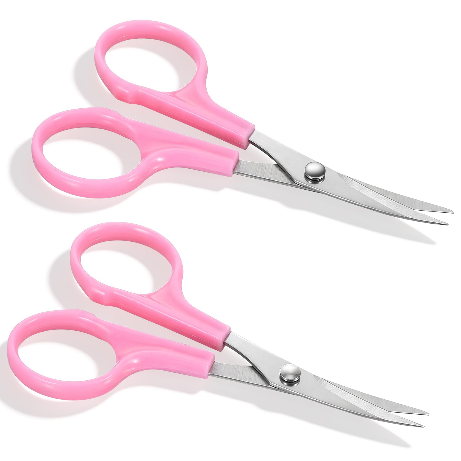 HekouJiub 2Pcs Curved Scissors 3/4" Embroidery Applique Scissors for Sewing
