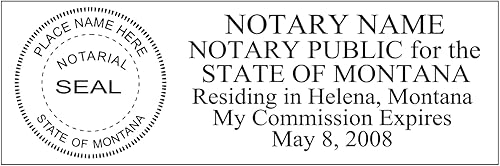 Miniatura 9 de Trodat 4913 Sello de notario de tinta autónoma, rectangular, negro, rojo, azul, plástico, 78" x 2-38" área de impresión