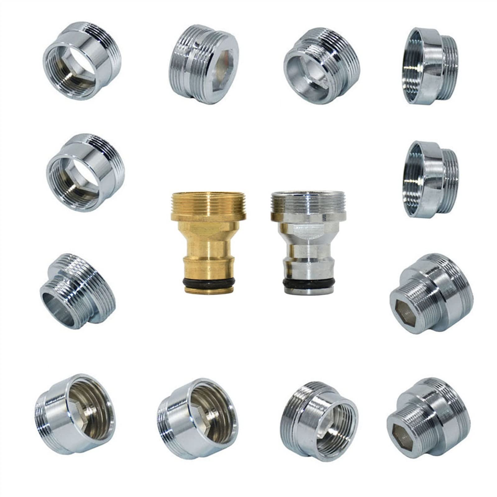 M16 M18 M20 M22 M24 M28 coupleur de robinet d'eau en argent