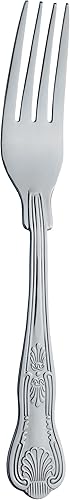 Vista 55 de Grunwerg Kings Pattern - Tenedores de repostería, acero inoxidable 18/0, acabado espejo, cubiertos para la parroquia diaria (paquete de 12)
