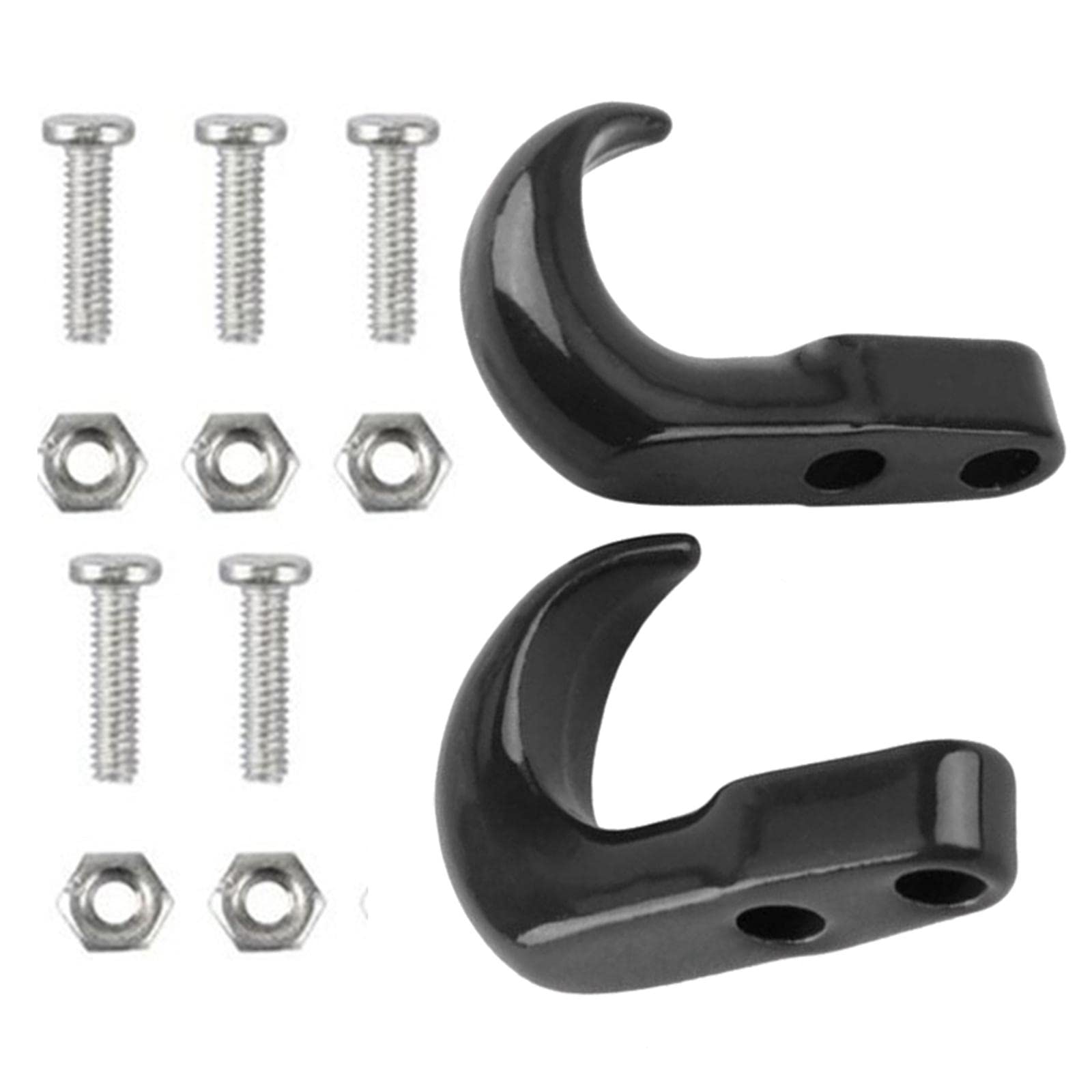 ATORSE 2X 1/24 Tow Shackle Rescue Hook Spare for Axial Scx24 Trucks Accessories Black-image-30