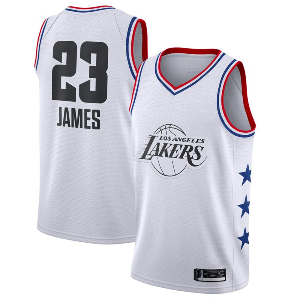 Hanbao Men’s Jersey - NBA Lakers 23# James Embroidered Mesh Basketball Swingman Jersey