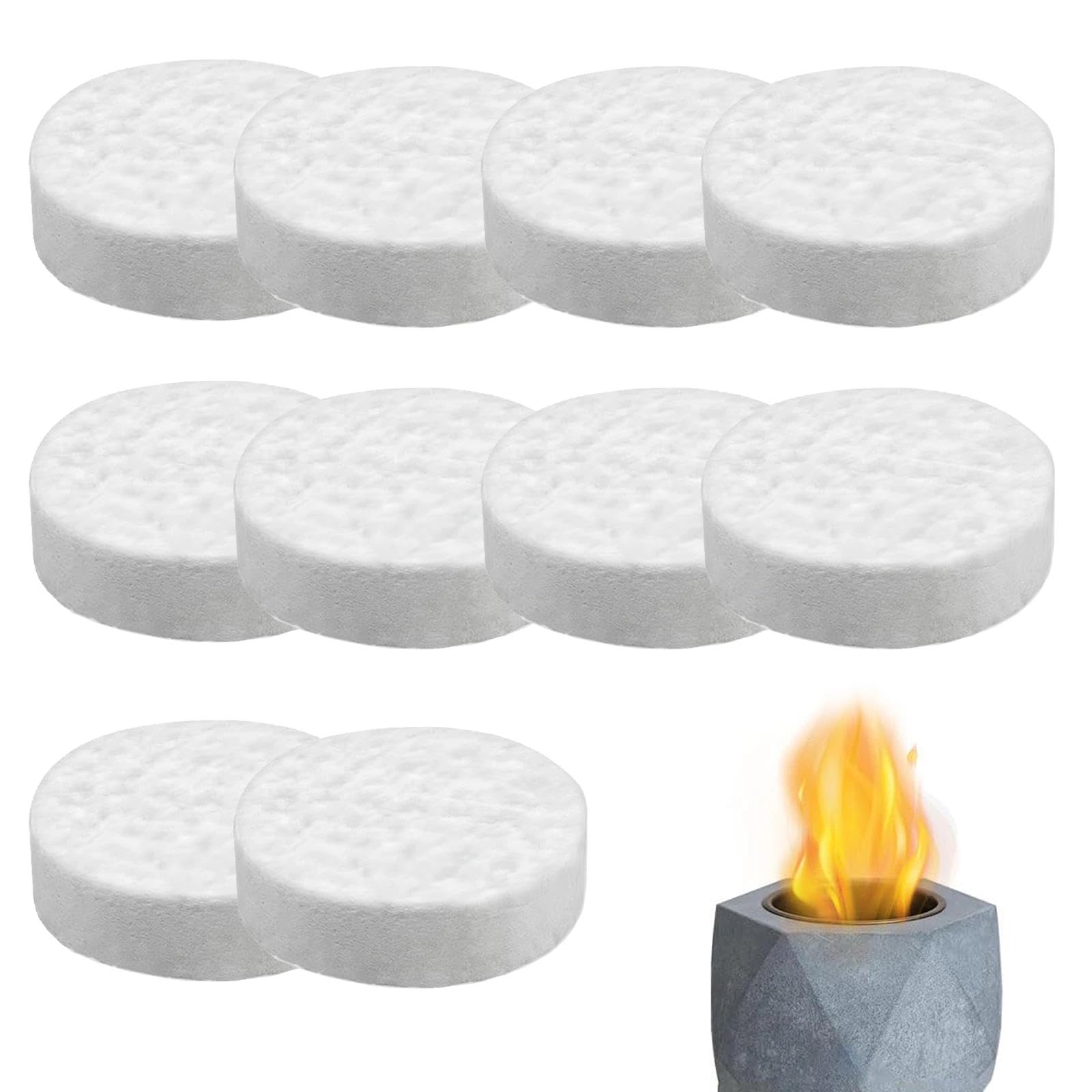 10Pcs Bioethanol Fire Ceramic Wool High Temperature Insulation Cotton Core