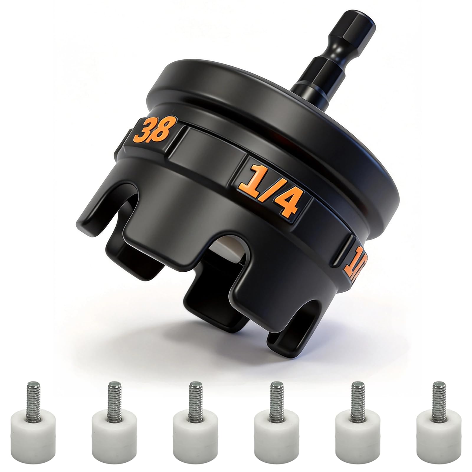 SHIQUAN Threaded Rod Nut Runner with 6 Replacement Heads