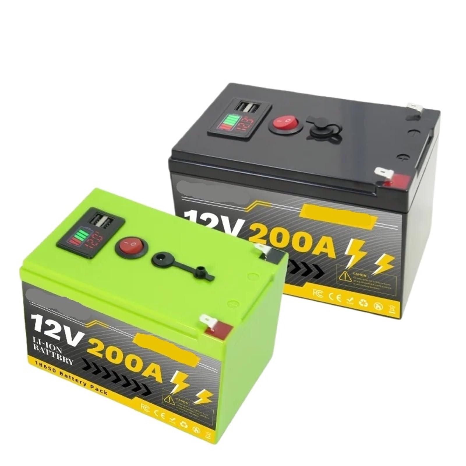 Batteria a ciclo profondo Batteria solare LiFePO4 da 12 V 200 Ah, ricaricabile a ciclo profondo