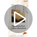 Image of RajasthaniKart Pure 100% Cotton Double Bed Sheet with 2 Pillow Covers (Bedsheet for Double Bed Cotton, Orange,5268)