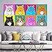 Produktbild Handgemalte Berühmte Ölgemälde Reproduktion Kunstwerk Bilder Auf Leinwand, Andy Warhol Tierplakate Pop-Art Für Wohnzimmer Wandkunst Kinderzimmer Kaffeehaus Home Dekorationen, 40 × 80 Cm (15 × 31 Zoll)