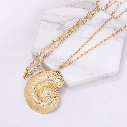 Miniatura 2 de Layered Conch Shell Necklace Gold Shell Seashell Necklace Choker Necklaces Jewelry Witch Necklace for Women Halloween Adjustable Y Lariat Necklace
