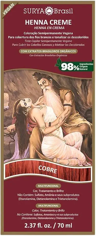 Henna Creme Cobre Surya Brasil