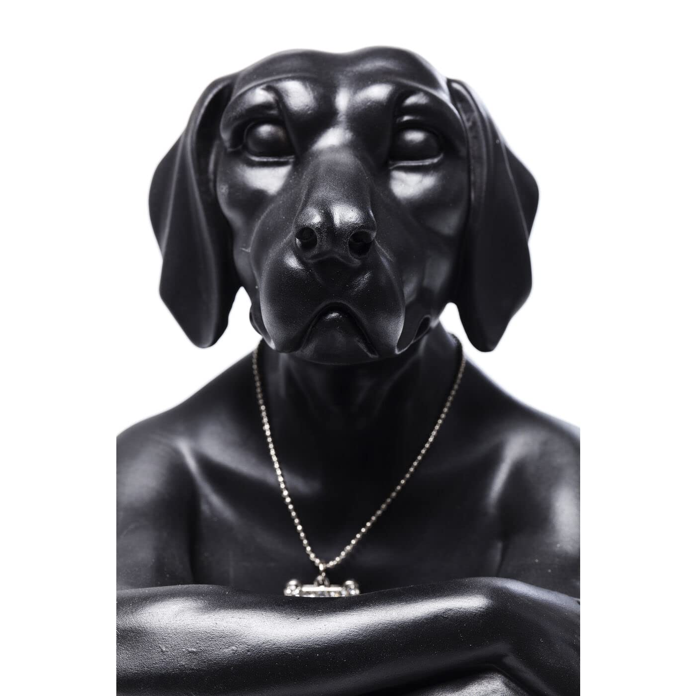 Kare Design figura decorativa Dog Marc, nero, deco cane, scultura moderna, soggiorno, cameretta, corridoio, ufficio, 33x26x17 cm (A/L/P)