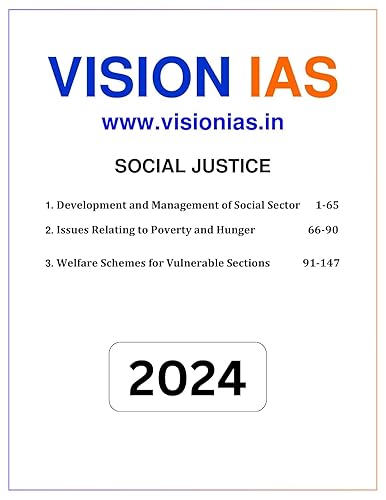 Vision IAS Social Justice General Studies Printed Notes | English Medium For UPSC Civil Service Preparation 2024 - 25 | Photocopy B&amp;W 2024