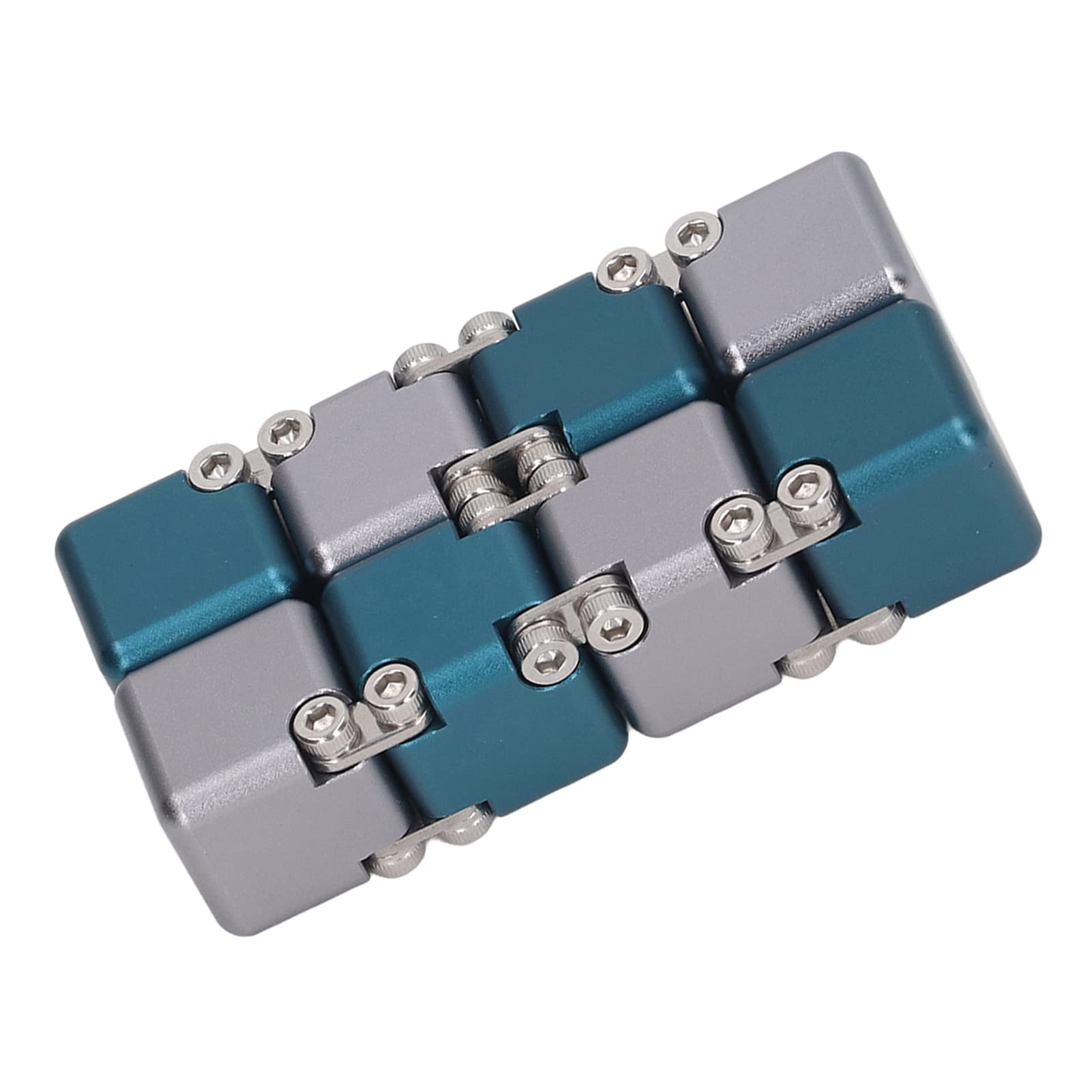 ZJchao Stress Anxiety Relief Sensory Finger Flip Blocks Toy for Adults ADD ADHD Office Workers (Blue Gray)