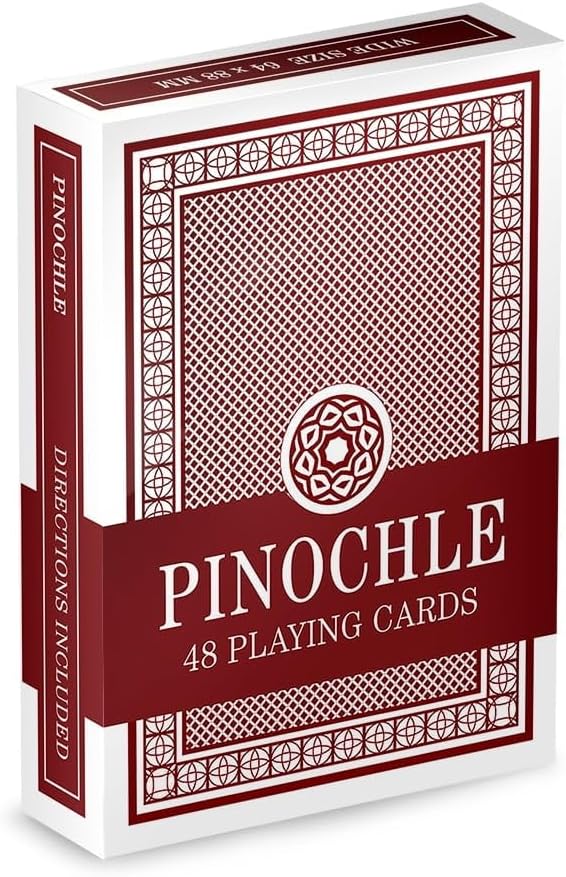 Single Red Deck Pinochle Playing Cards by Brybelly