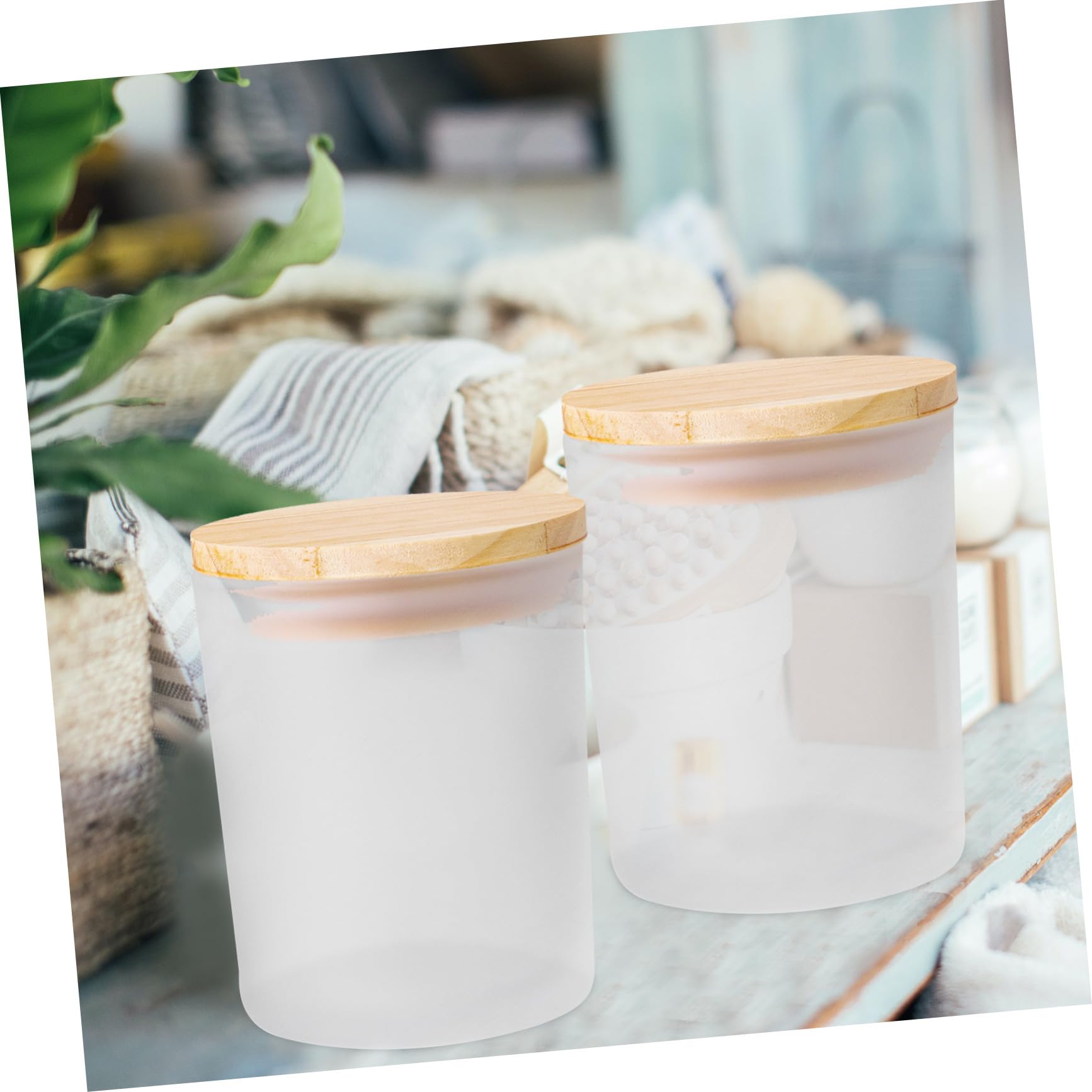 Barattoli Candele Fai da Te in Vetro Satinato 4 Pezzi 400ml