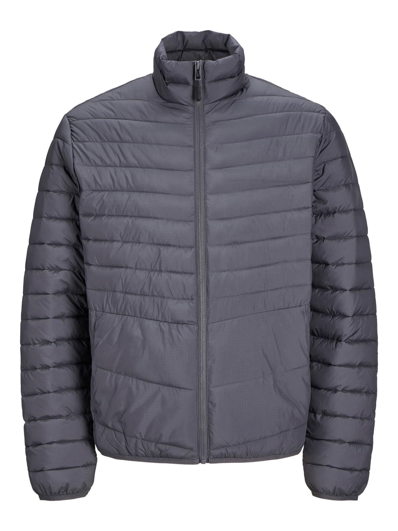JACK & JONES Men's Jjestate Packable Puffer Collar Noos Quilted Jacket, Asphalt, XS