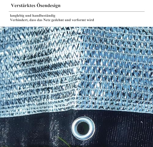 Schattennetz Auto für Hunde, 3 x 2 m, Aluminium-Netz, 85% Hitzeschutzhaube, UV-reflektierender Schutz, Sonnenschutz, Aluminium-Schattenstoffabdeckung für Outdoor-Camping, Gewächshaus, Hund, Tiere