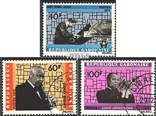 Prophila Collection Gabon 478-480 (Completa Edizione) 1972 Famosi Jazz (Francobolli per i Collezionisti) Musica / Danza