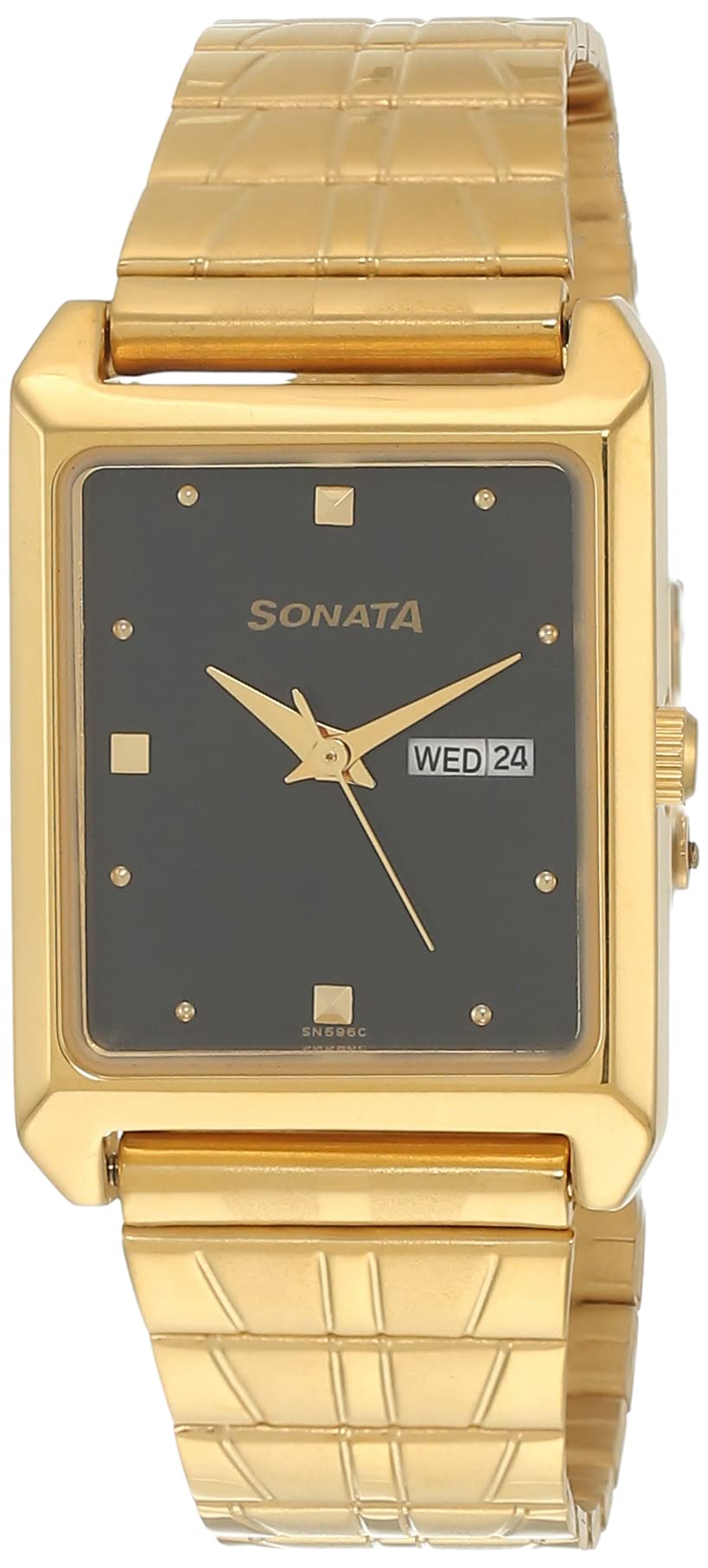 Sonata Quartz Analog Black Dial Stainless Steel Strap Watch for Men-NS7007YM04 (B00CL58810) Amazon Price History, Amazon Price Tracker