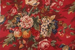 P. Kaufmann Queensland French Country Fabric Crimson - by the Yard