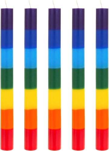 Miniatura 9 de Mega Candles 1 vela devocional de cristal de chakras multicolor sin perfume, velas devocionales vertidas a mano de 2 x 8 pulgadas, promueve la