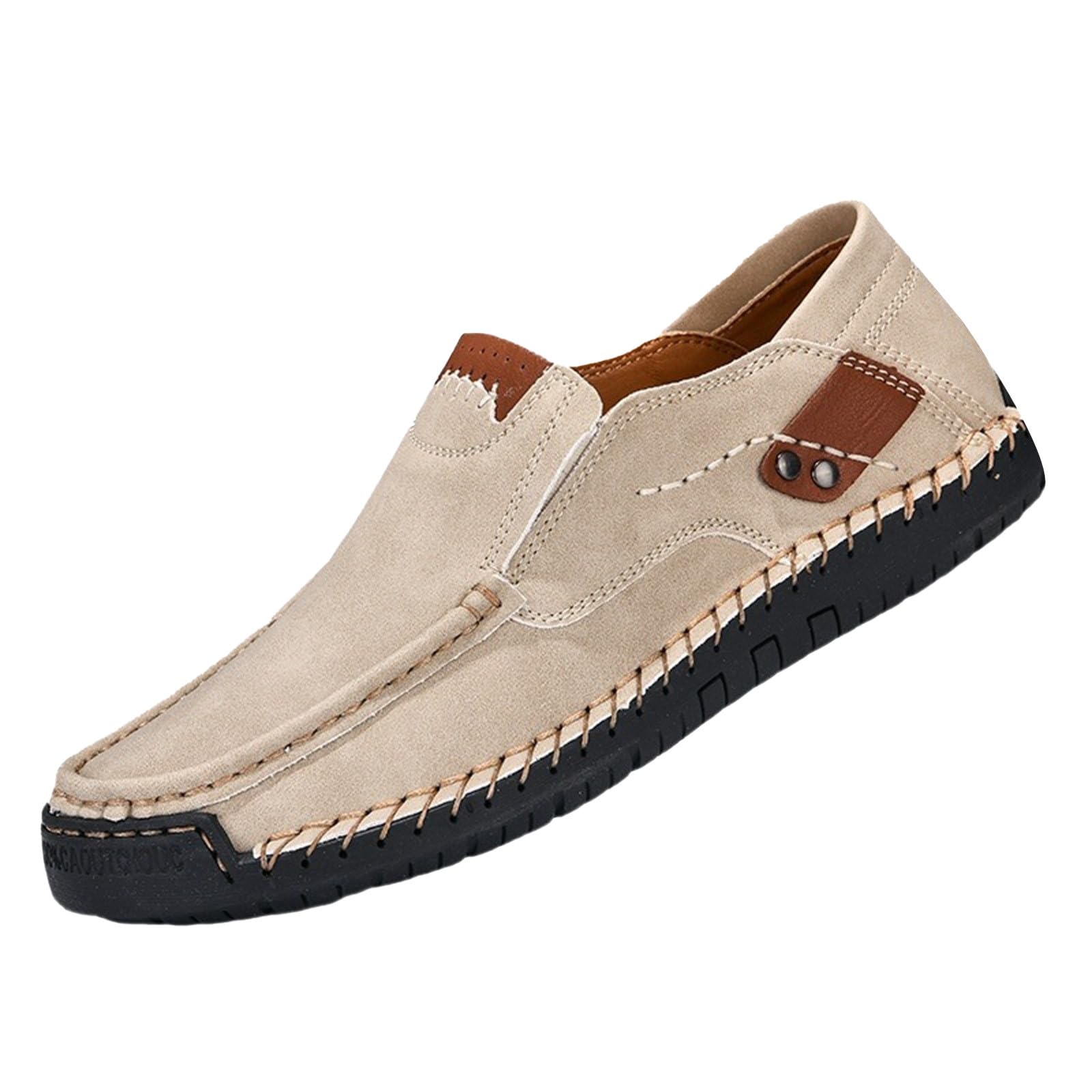 ZHNSHM Herren Loafers Bequem - Leichte Freizeitschuhe Mit Elastischer Schnürung