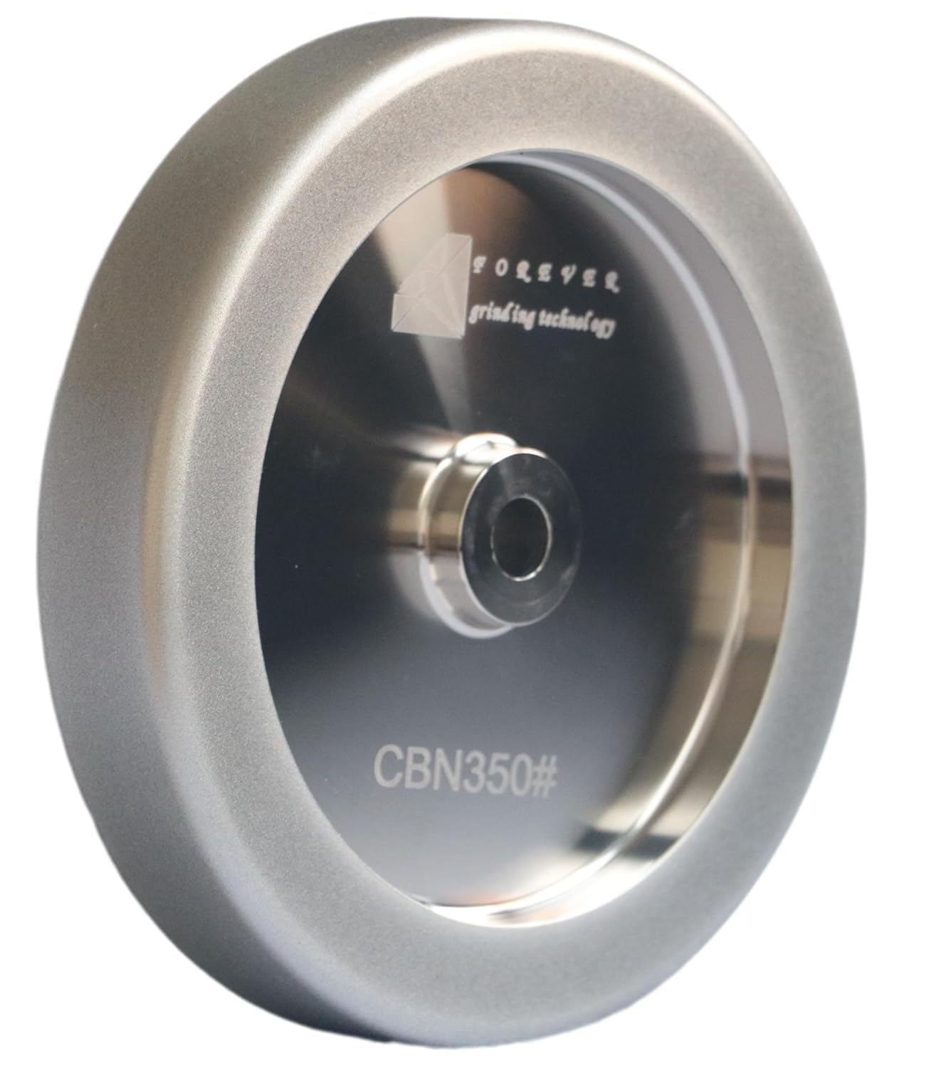 4 in 1 PLUS CBN Schleifscheibe, 8 Zoll Durchmesser, 5/8 Zoll Dorn, 1,5 Zoll Breite mit 1/4 Zoll Radius, zum Schärfen von Drechsel- und HSS-Werkzeugen (Körnung 350)