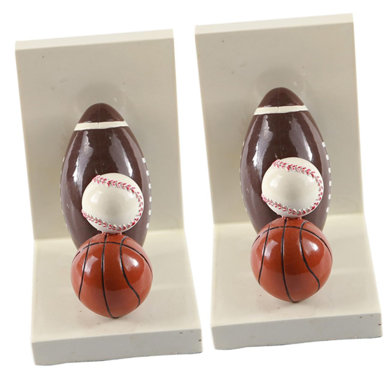 Cabilock Book Ends Football Bookends Supports Books Storage Shelf Cartoon Bookend