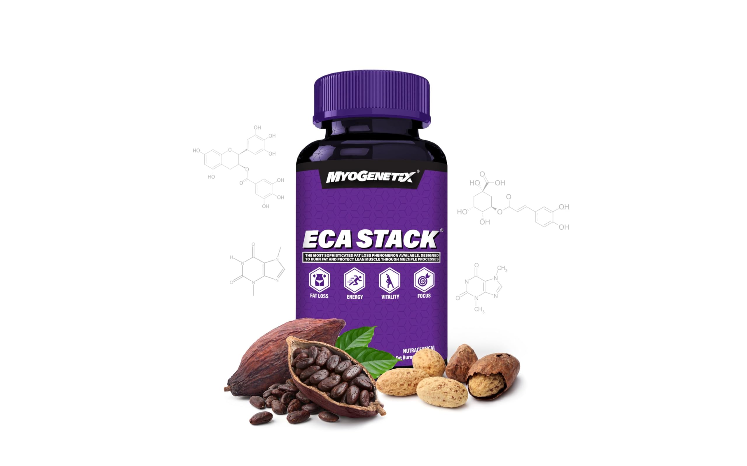 ~ The One and Only ORIGINAL ECA STACK | For Energy, Endurance & Fast Metabolism | With Natural Cocoa, Green Coffee Bean, Green Tea and Natural Caffeine | 120 Capsules — Amazon image 2