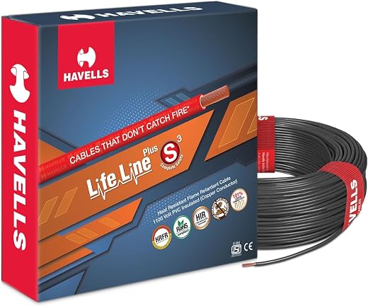 Havells Lifeline Cable WHFFDNBA11X0 1 sq mm Wire (Blue)