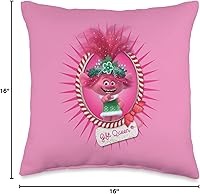 Vista 4 de DreamWorks Trolls Trolls-Holiday in Harmony: Gift Queen - Almohada de retrato, 16.0 x 16.0 in, multicolor