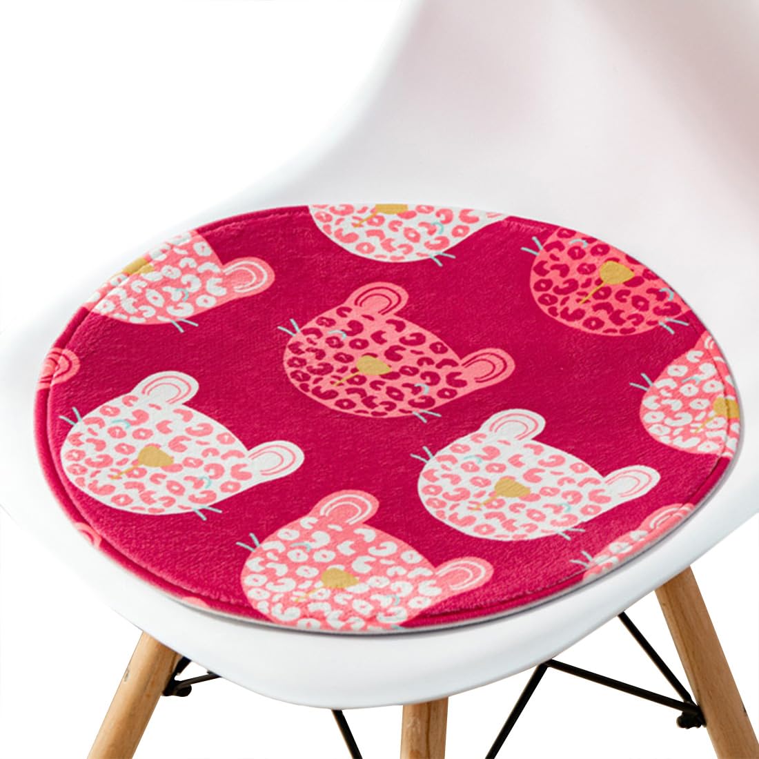 VHJdtE Seat Cushion, Round Creative Cartoon Pattern|All-Season Soft Cozy Chair Pad|Bohemia Stylish With Non-Slip Bottom(U,53x53cm)