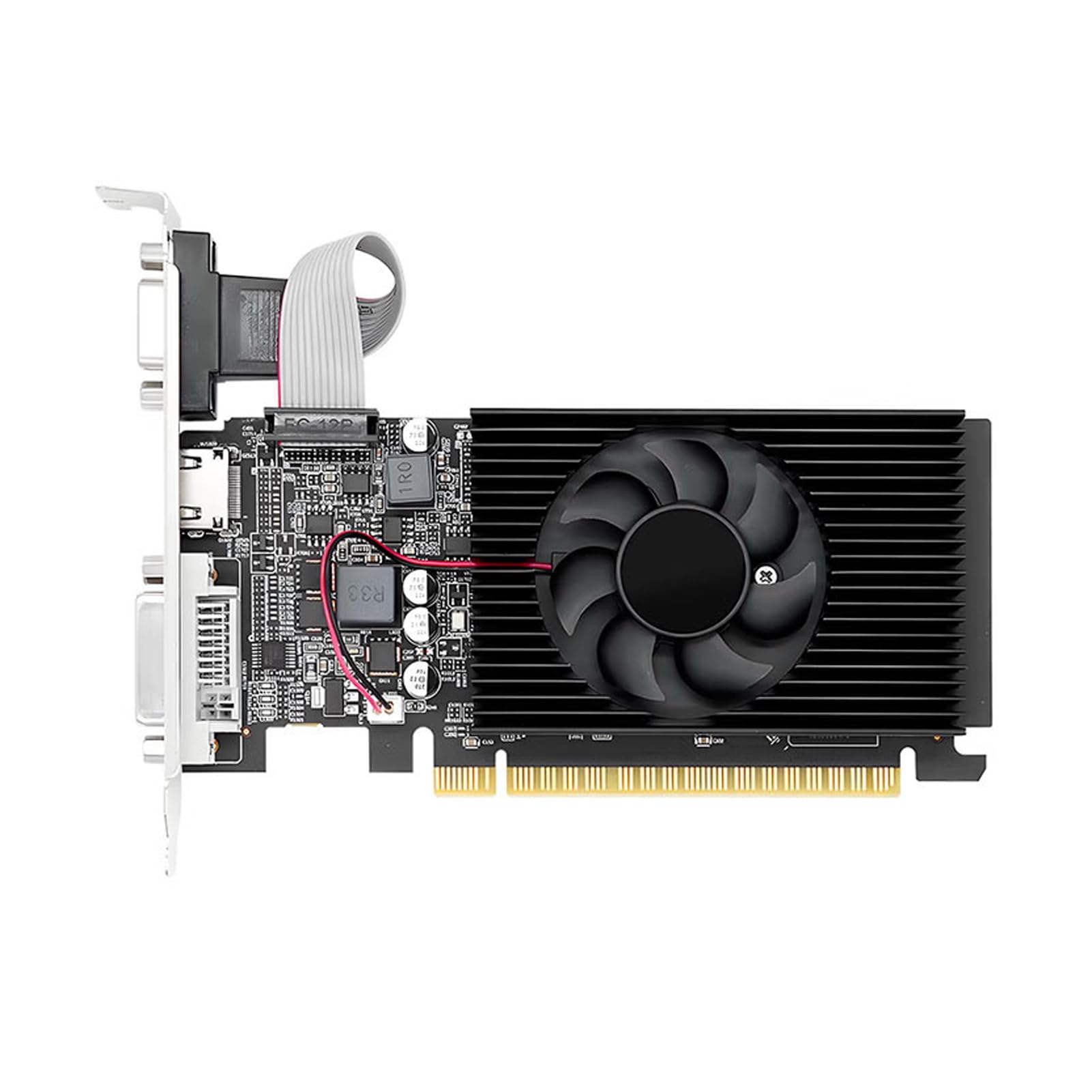 LICAEVEY 4 GB DDR3-Grafikkarte, 128-Bit-320-Stream-Grafikkarte mit DirectX 12 OpenGL 4. und 1 HDMI-, 1 DVI- und VGA-Anschluss, für 7, 8, 10, Desktop-PC, Gaming-Streaming