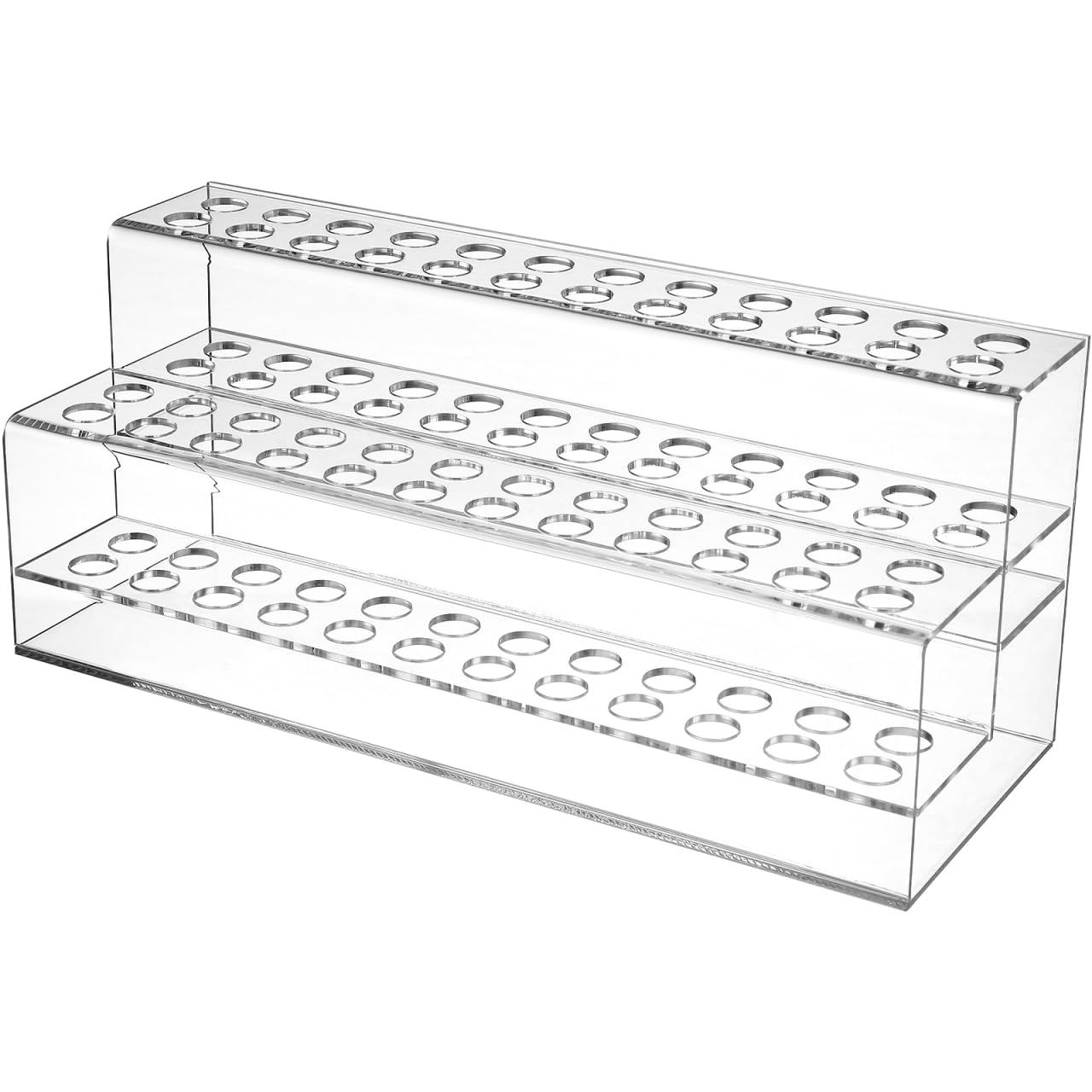 Tofficu Plastic Pen Holder Clear 48-Slots Pen Crayon Showing Rack