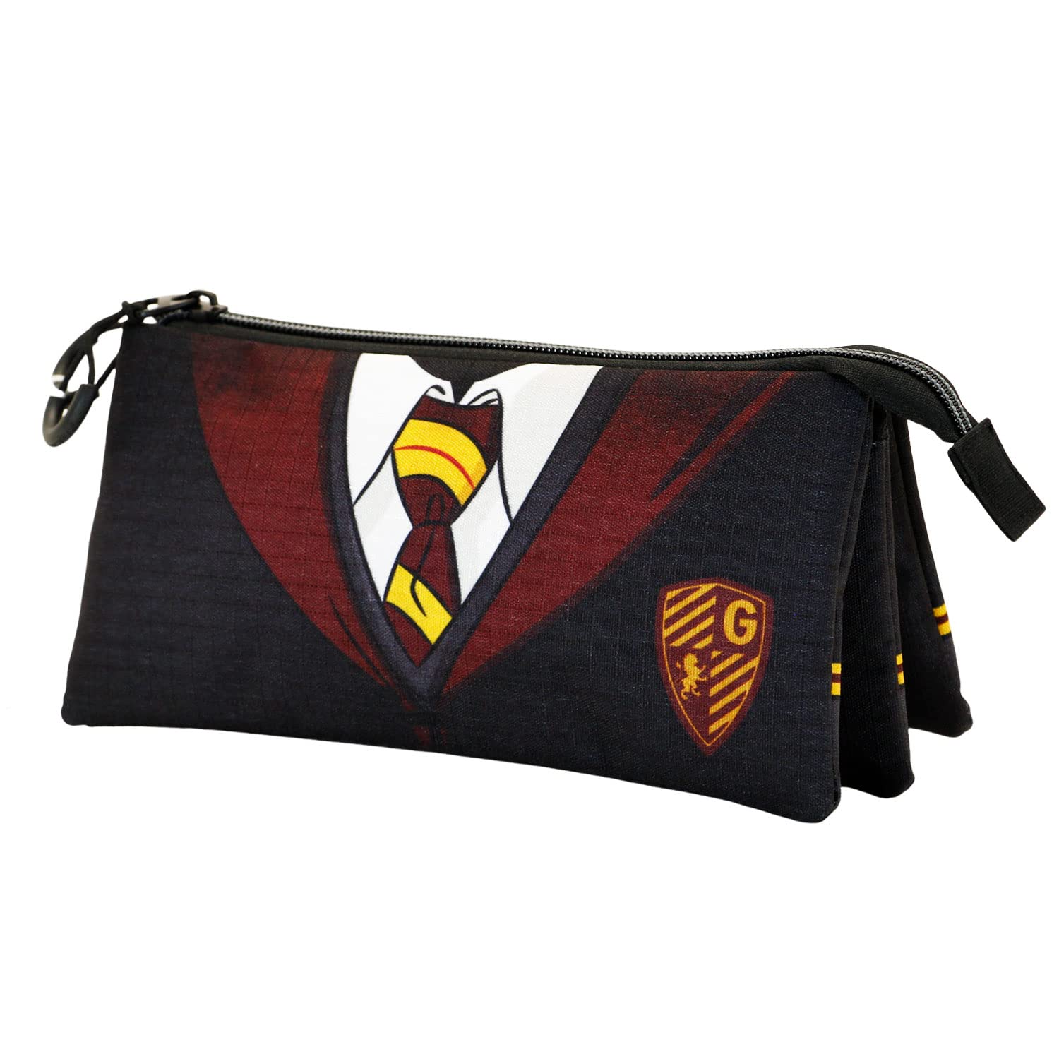 Harry Potter Uniform-Estuche Portatodo Triple ECO, Negro, 23 x 11 cm